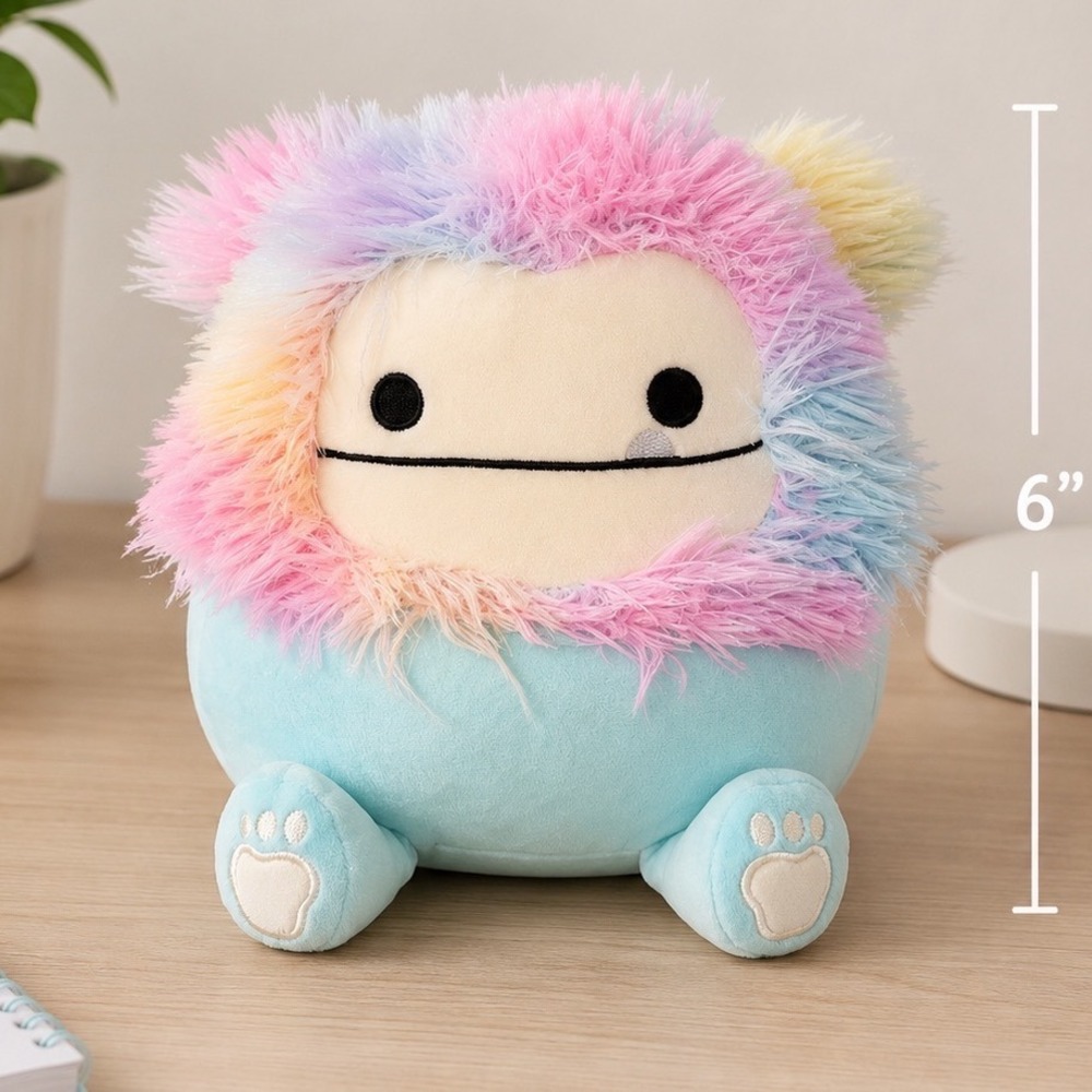 Squishmallows Zozo the Bigfoot 8 Inch Rainbow Blue Plush Toy‎ Kellytoy NWT